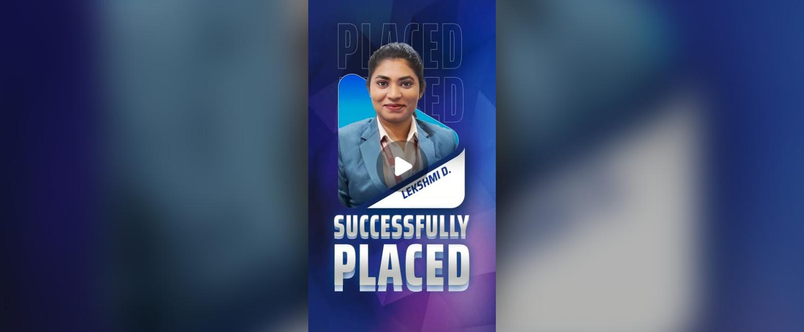 Lekshmi D., placed student of Futurewings Academy