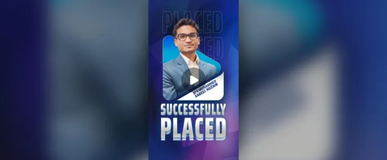 M S Mohammed Sabeel Huzain, placed student of Futurewings Academy