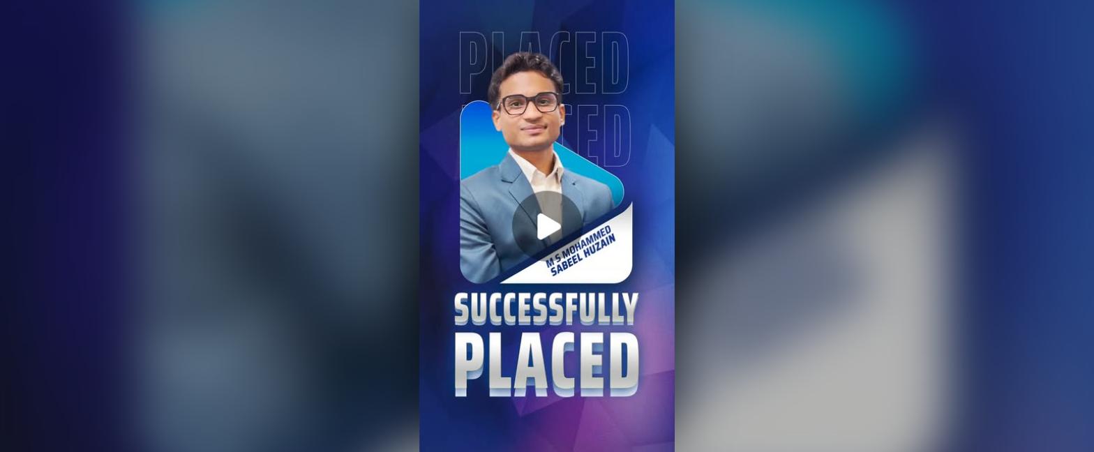 M S Mohammed Sabeel Huzain, placed student of Futurewings Academy
